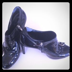 Christian Dior Black Patent Leather Booties